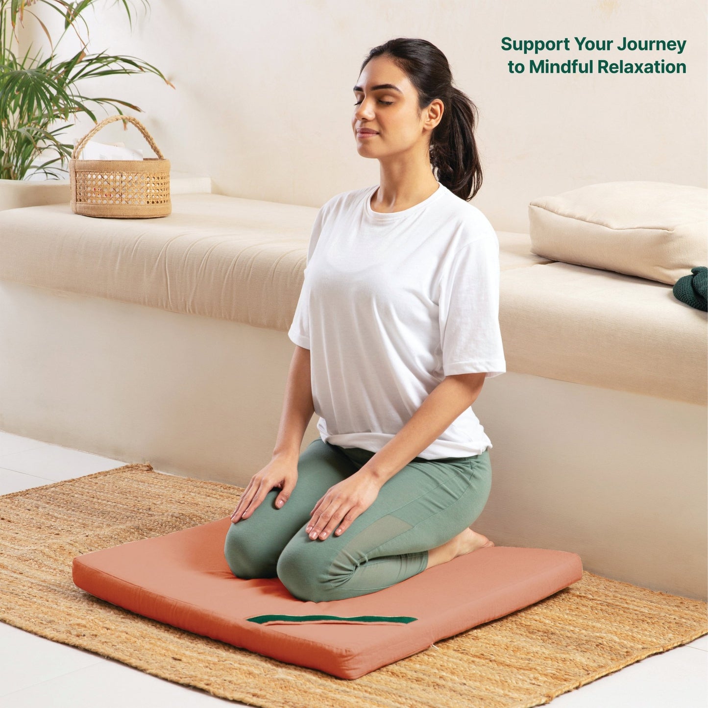 HarmonyFlow Yoga Zen Square Seat Cushion - Regular Pillow - The White Willow