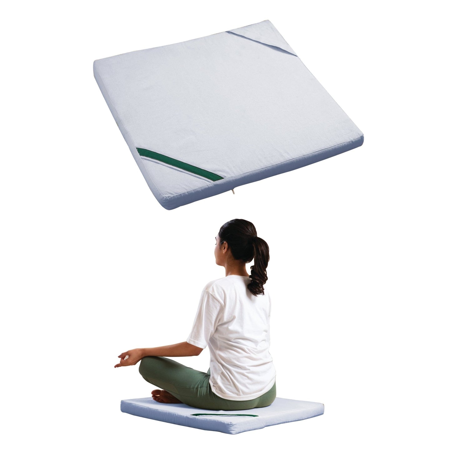 HarmonyFlow Yoga Zen Square Seat Cushion - Regular Pillow - The White Willow