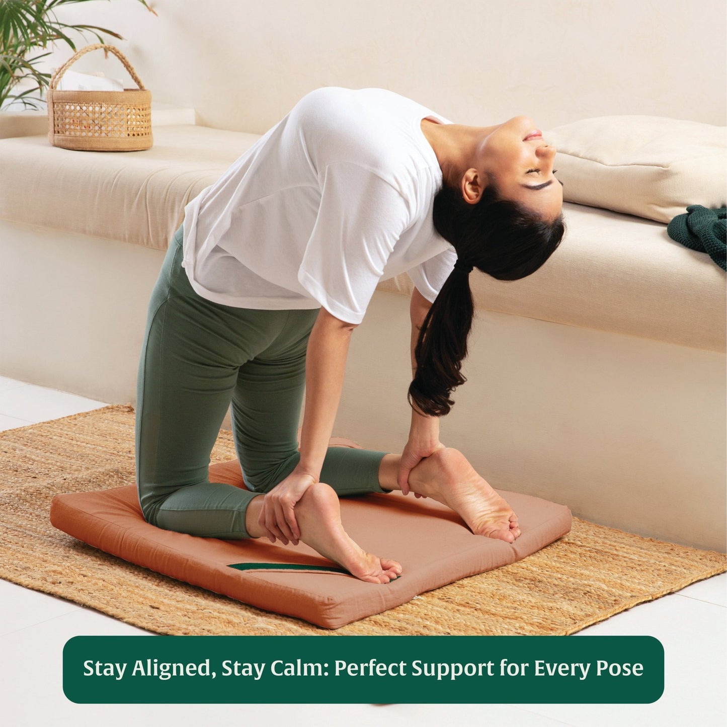 HarmonyFlow Yoga Zen Square Seat Cushion - Regular Pillow - The White Willow