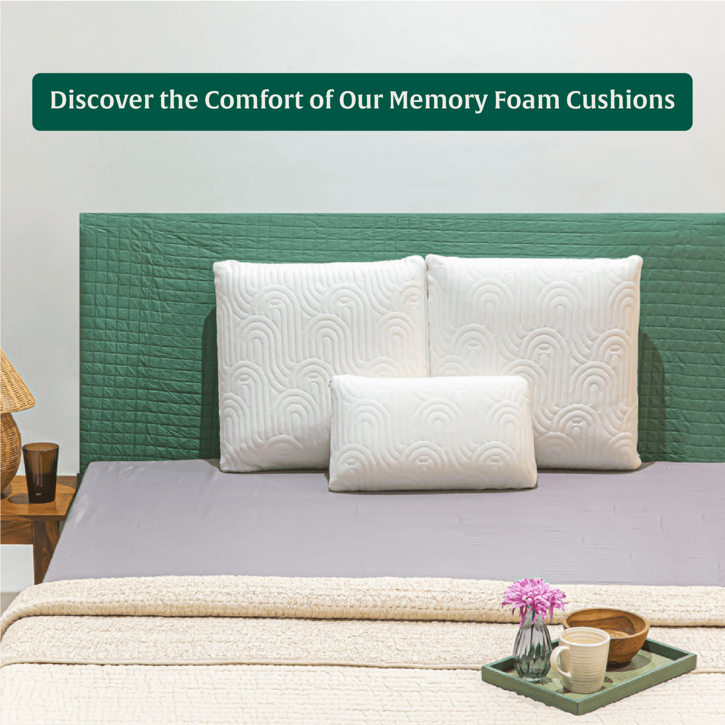 Haze- Memory Foam Rectangle Shaped Bed & Sofa Cushion - Medium Firm Bed & Sofa Cushion The White Willow