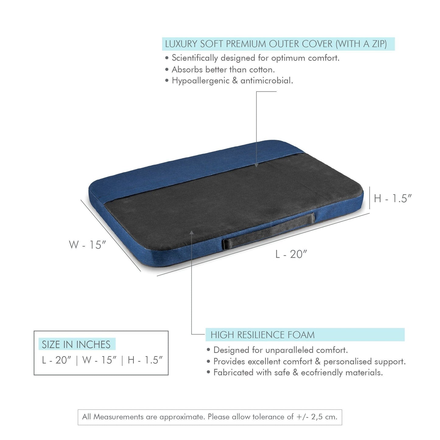 Laptalk - High Resilience Foam - Portable Lap Desk Cushion - Firm Lap Desks The White Willow