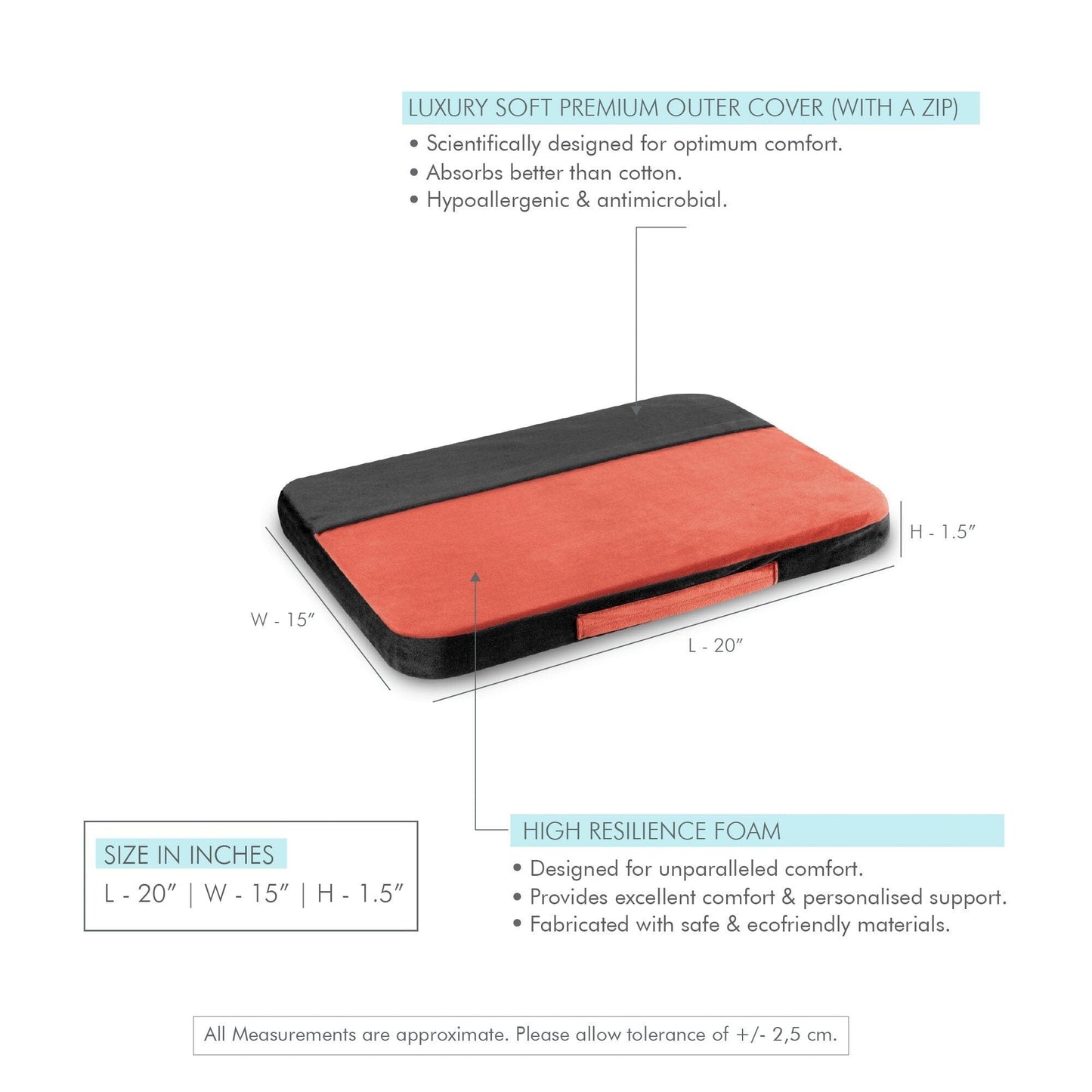 Laptalk - High Resilience Foam - Portable Lap Desk Cushion - Firm Lap Desks The White Willow