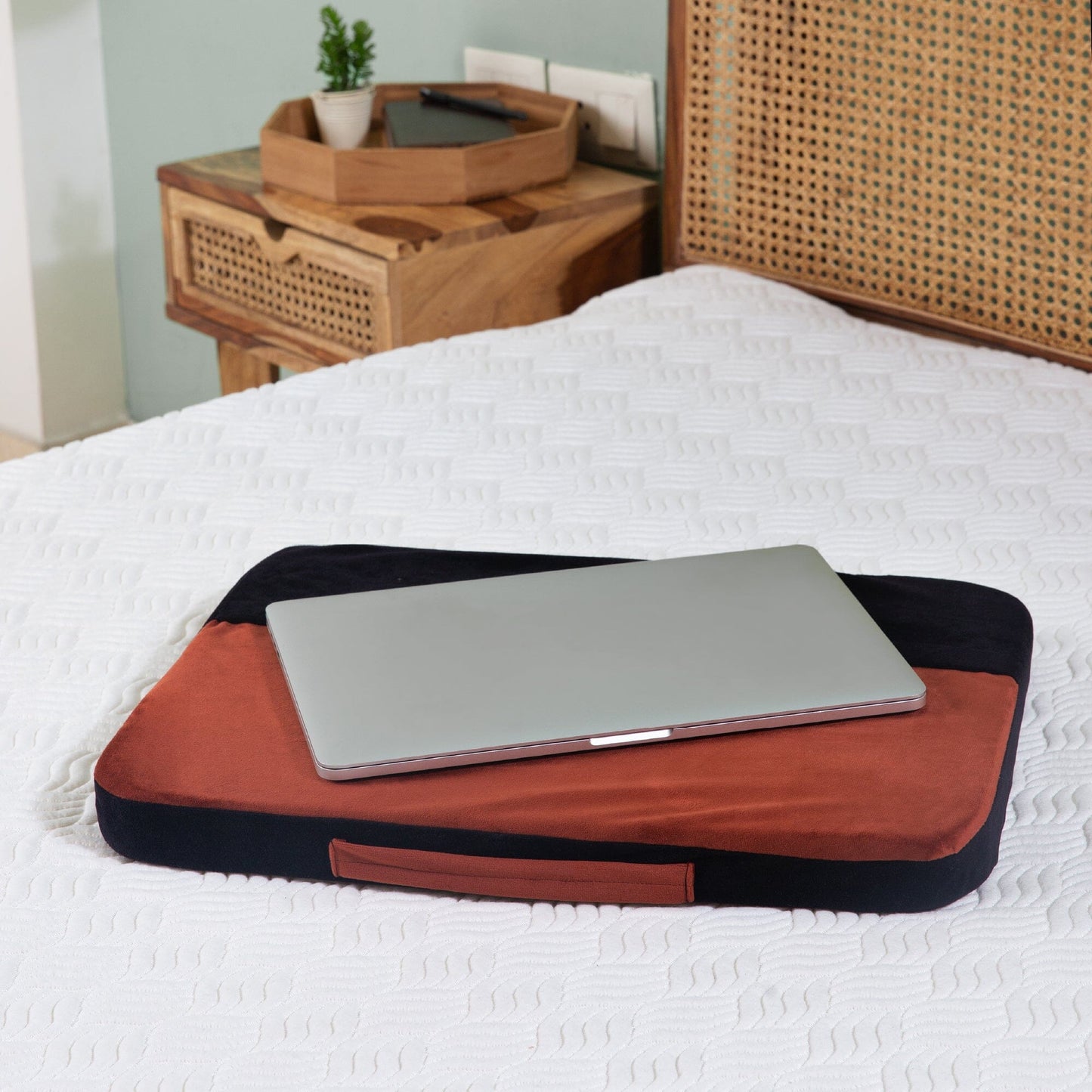 Laptalk - High Resilience Foam - Portable Lap Desk Cushion - Firm Lap Desks The White Willow Orange Black