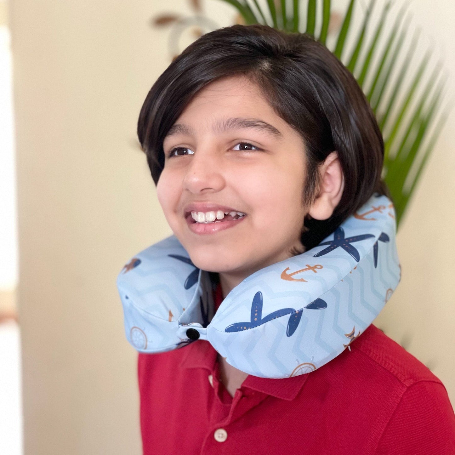 Little Dreamers Deluxe Support Travel Pillow Travel Pillow The White Willow Blue Pack of 1