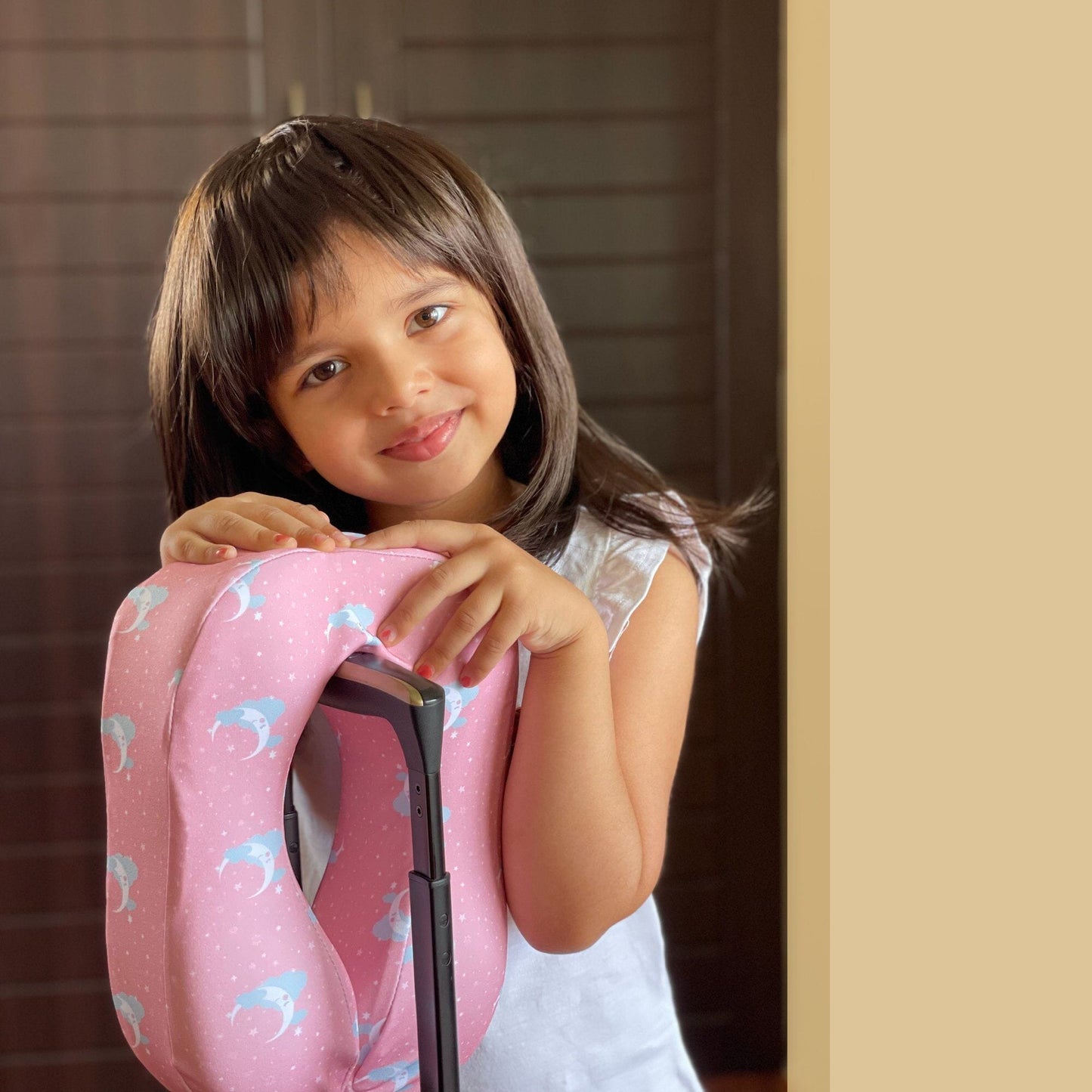 Little Dreamers Deluxe Support Travel Pillow Travel Pillow The White Willow Pink Pack of 1