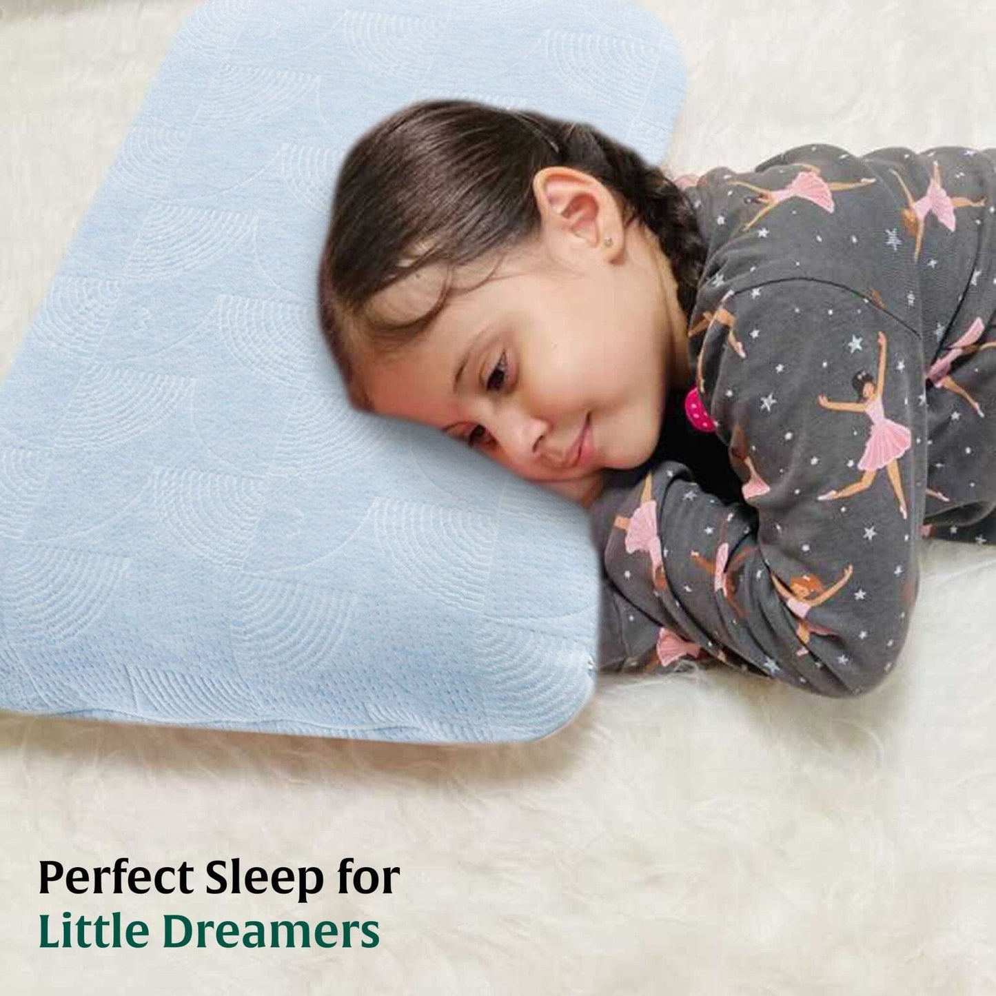 Little Dreamers-ThickSnooze Kids Memory Foam Pillow (10-13 Years) Baby-15 Years & Above-Pillow The White Willow