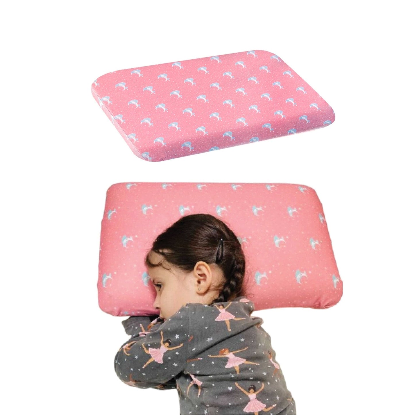 Little Dreamers-ThickSnooze Kids Memory Foam Pillow (10-13 Years) Baby-15 Years & Above-Pillow The White Willow Pink