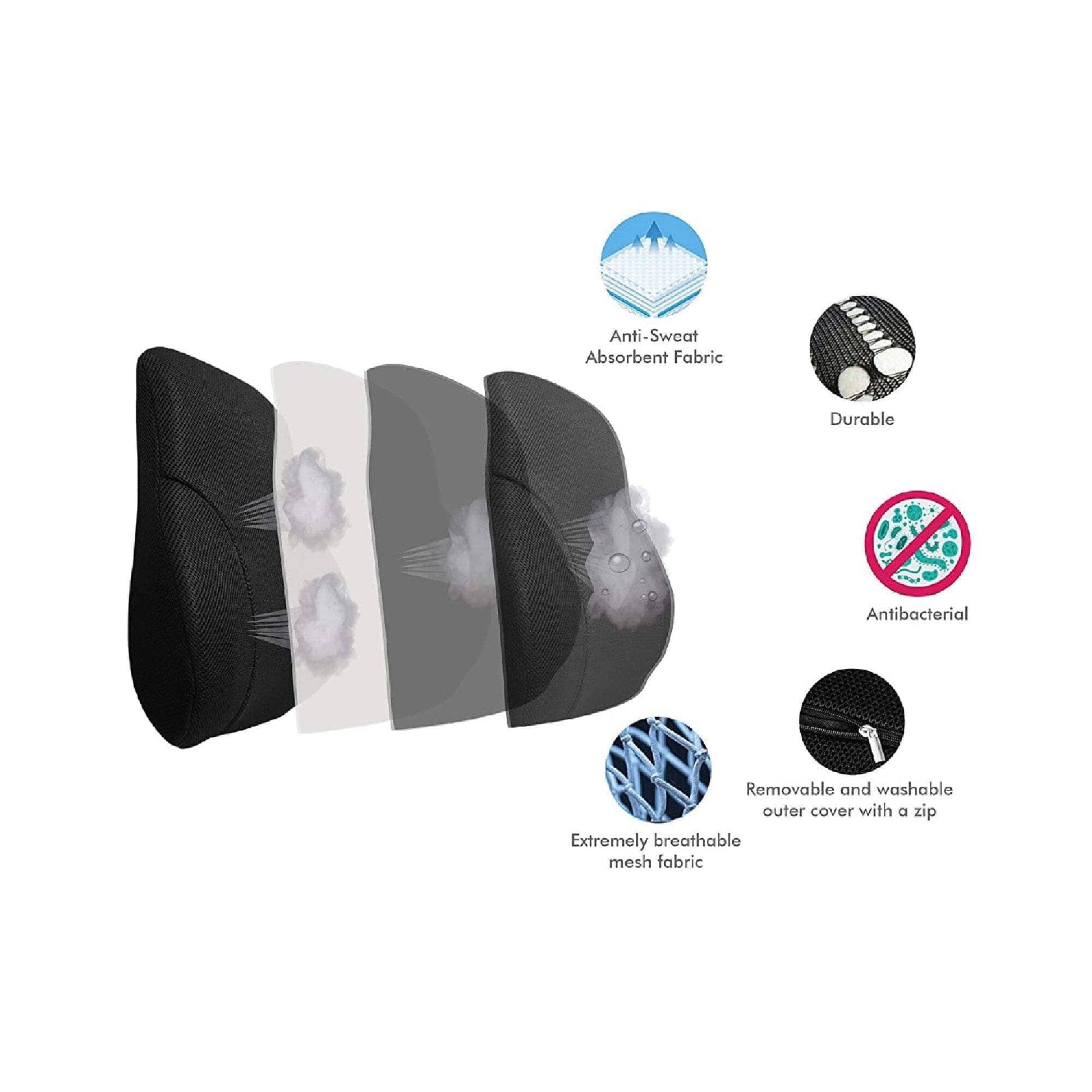 LowerEase Back Support Pillow Lumbar Back Support The White Willow