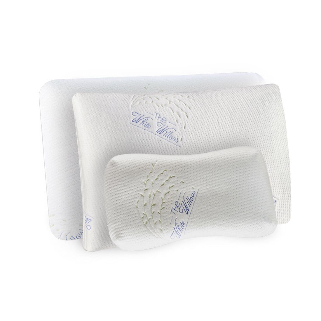 Menage - Family Combo - Memory Foam Pillow, Slim Pillow & Junior Kids Pillow - Soft Combo-Family The White Willow Family Combo-1