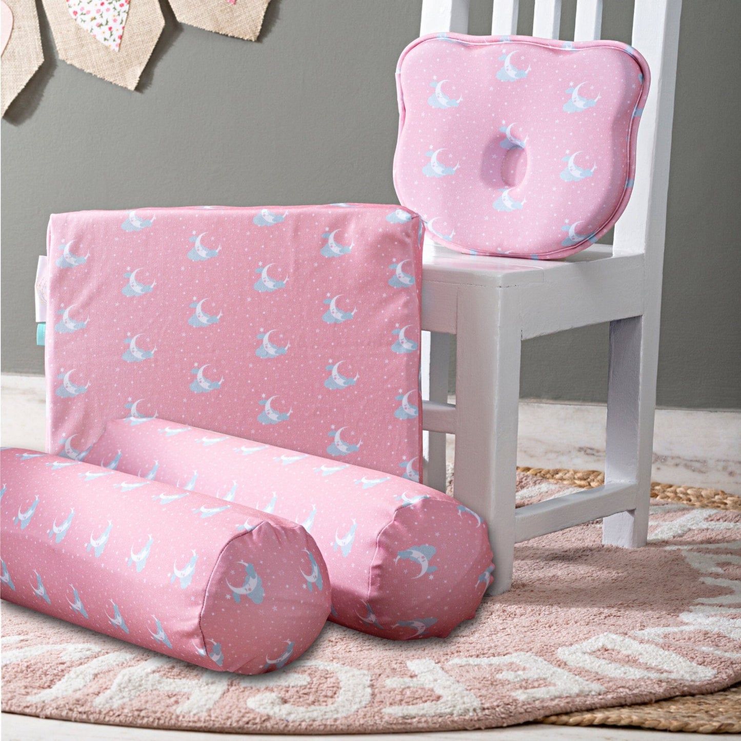 Moonstar - Baby Essentials Combo - Medium Firm Combo-0-12 Months-Baby-Pillow The White Willow