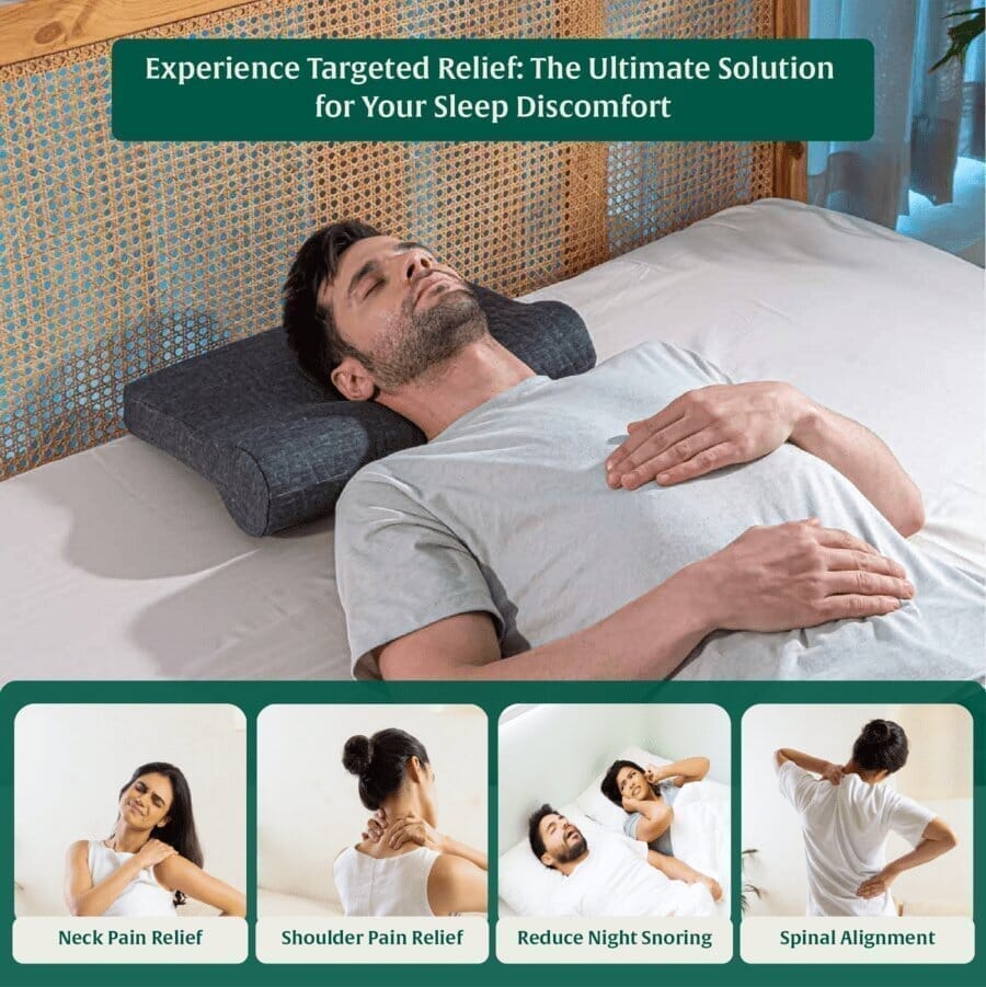 NeckFlex Dual Loft Cervical Alignment Pillow Contour Pillow The White Willow