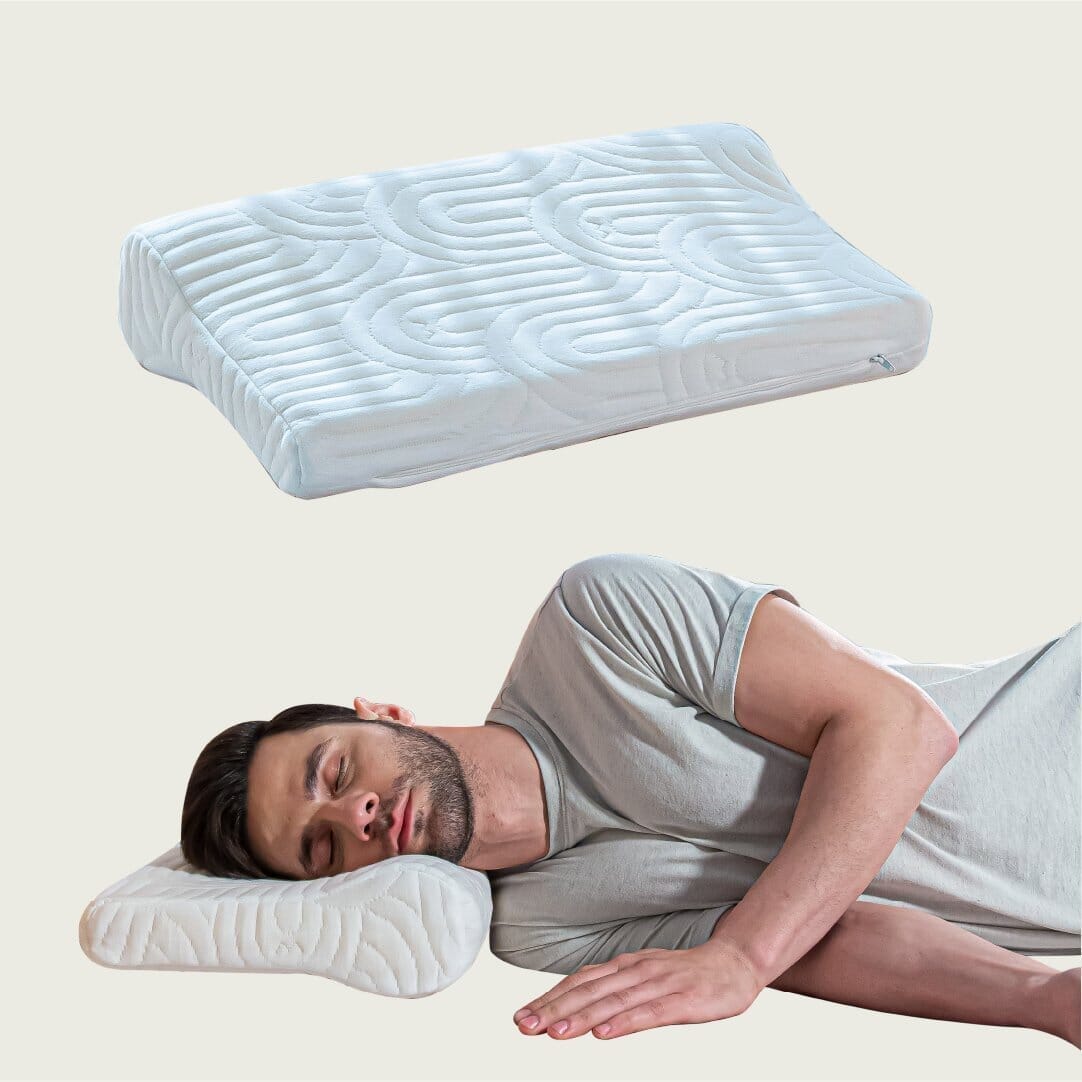NeckFlex Dual Loft Cervical Alignment Pillow Contour Pillow The White Willow Medium Firm Creamy Calm