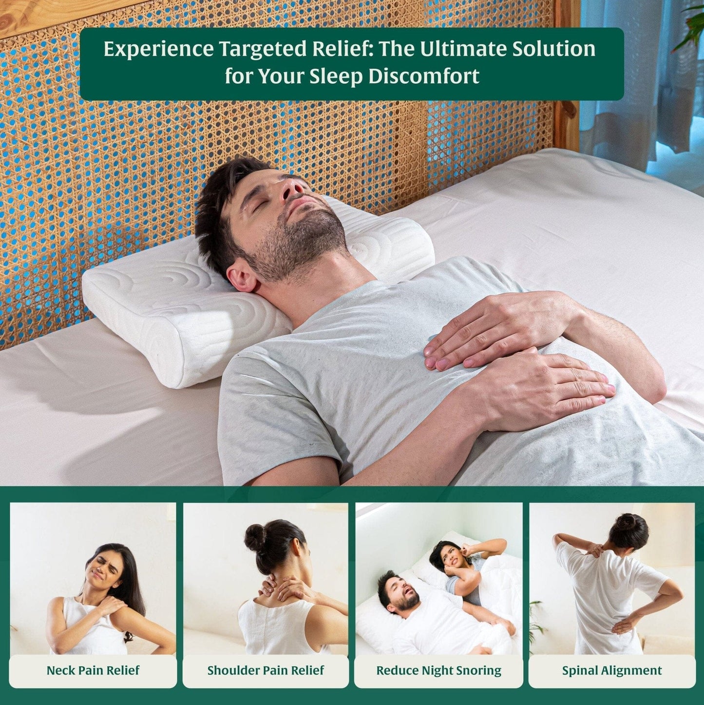 NeckFlex Dual Loft Pillow Contour Pillow The White Willow
