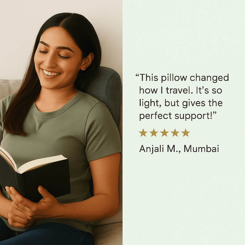 Notus - Memory foam Small Contour Travel Pillow - Medium Firm Travel Pillow The White Willow