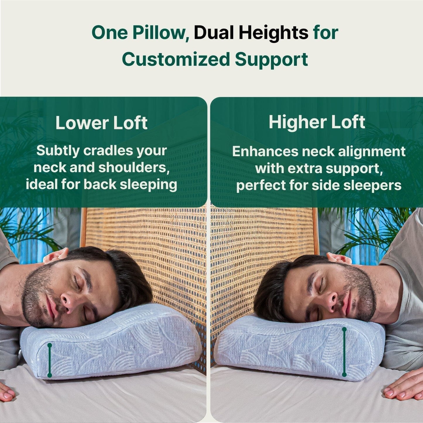 Original Cervical Pillow- Memory Foam- Medium Firm Contour Pillow The White Willow