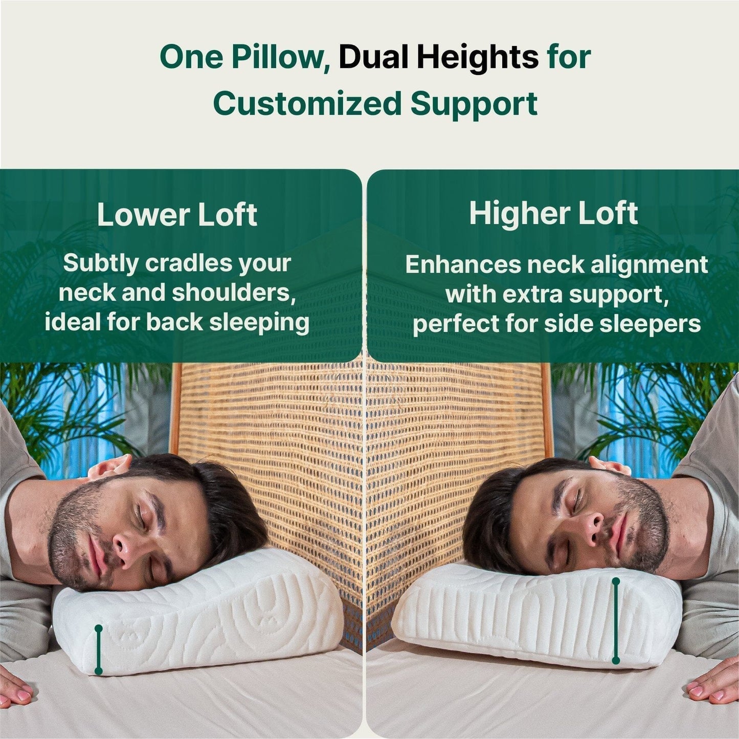 Original Cervical Pillow- Memory Foam- Medium Firm Contour Pillow The White Willow