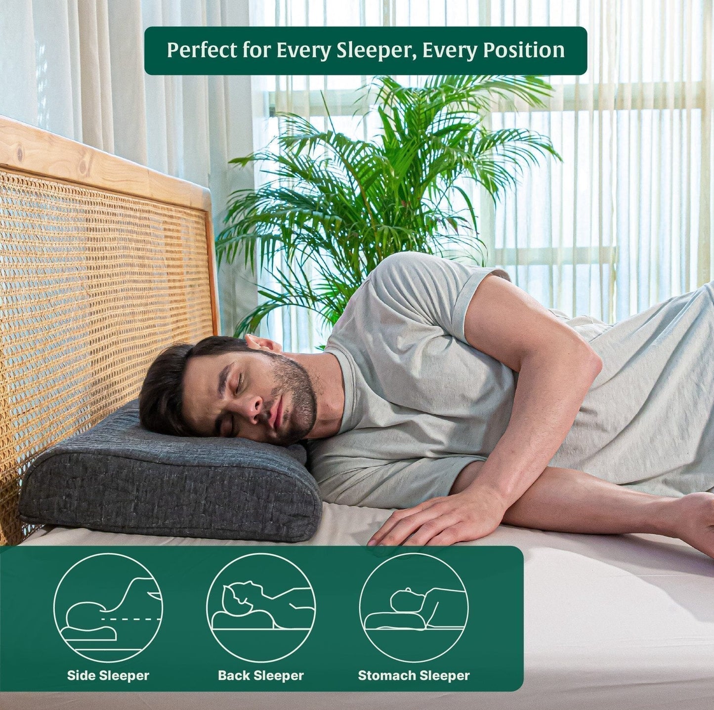 Original Cervical Pillow- Memory Foam- Medium Firm Contour Pillow The White Willow