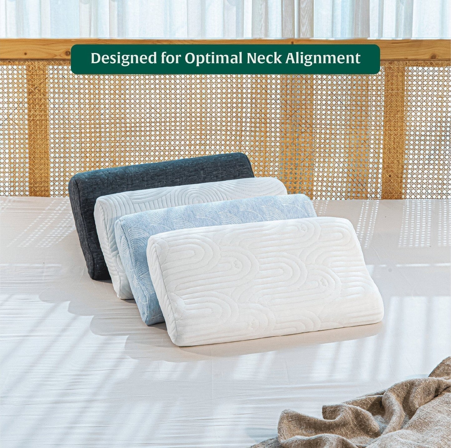 Original Cervical Pillow- Memory Foam- Medium Firm Contour Pillow The White Willow