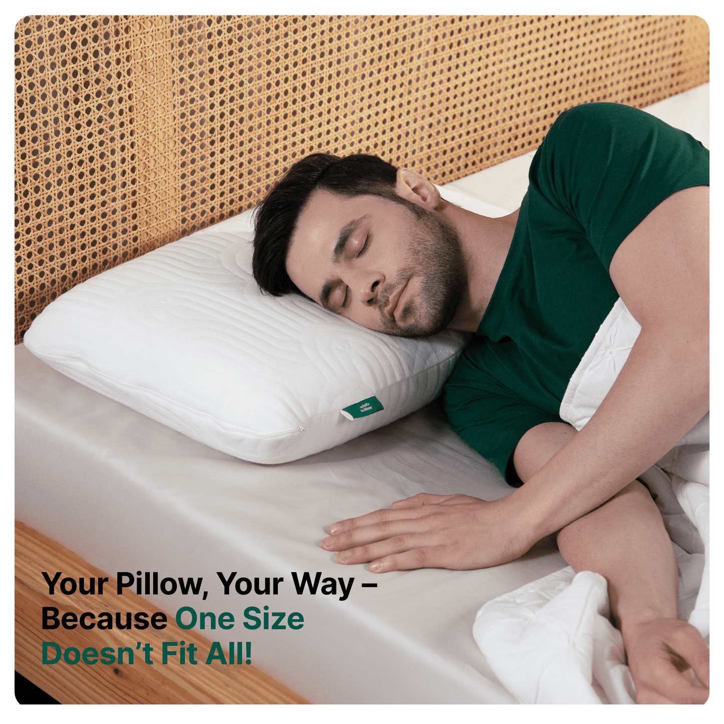 Original Pillow- Creamy Calm Regular Pillow The White Willow Soft Standard Size: 22 inch x 14 inch 4 inch