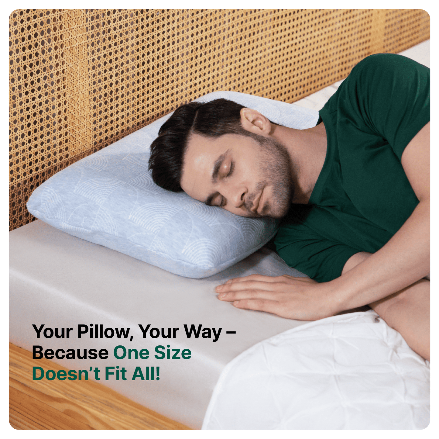 Original Pillow- Misty Blue Hush Regular Pillow The White Willow Soft Standard Size: 22 inch x 14 inch 4 inch