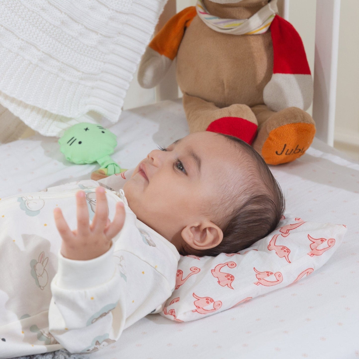 Paige- Mustard Seed Baby Head Shaping Pillow - Infant to 12 Months - Medium Firm The White Willow