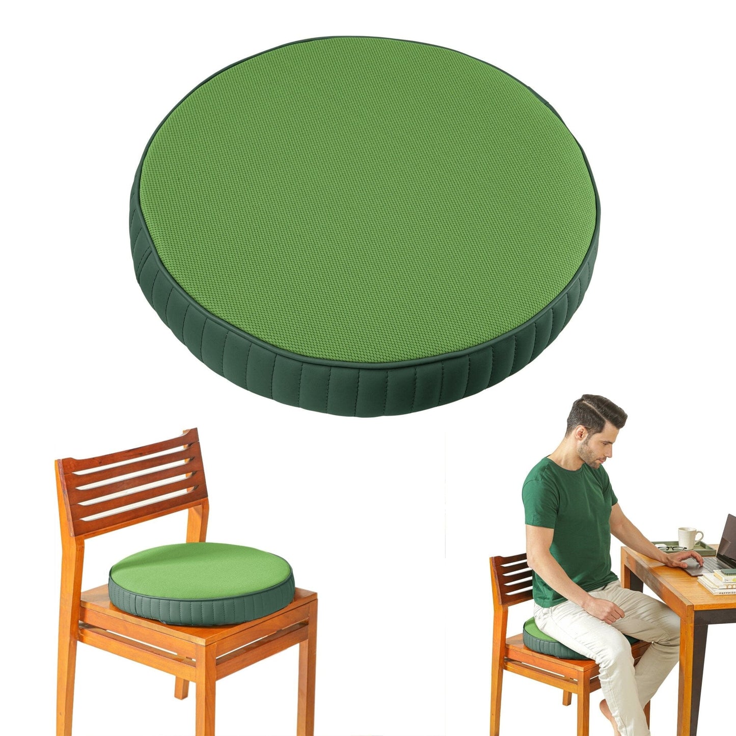 PoshRest Round Seat Pads Seat Cushion The White Willow 16 inch x 16 inch x 3 inch 1 Forest