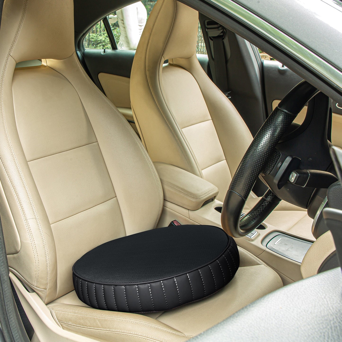 PoshRest Round Seat Pads Seat Cushion The White Willow 16 inch x 16 inch x 3 inch 2 Midnight