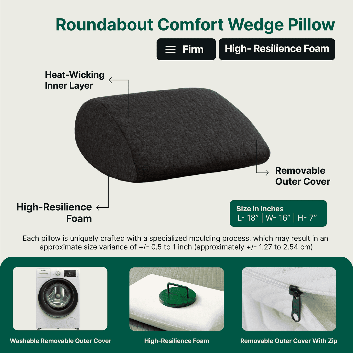 Roundabout Comfort Pillow Bed Wedge The White Willow