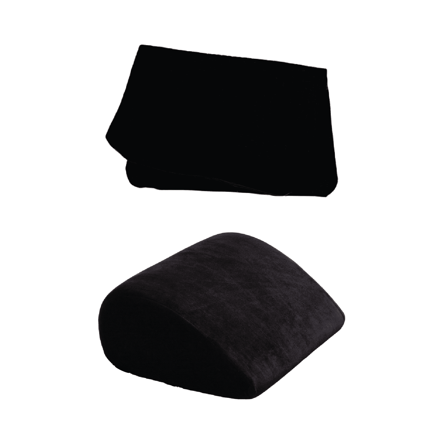 Roundabout Soft Fabric Wedge Pillow Cover With Zip Closure Case Pillow Cover The White Willow Black