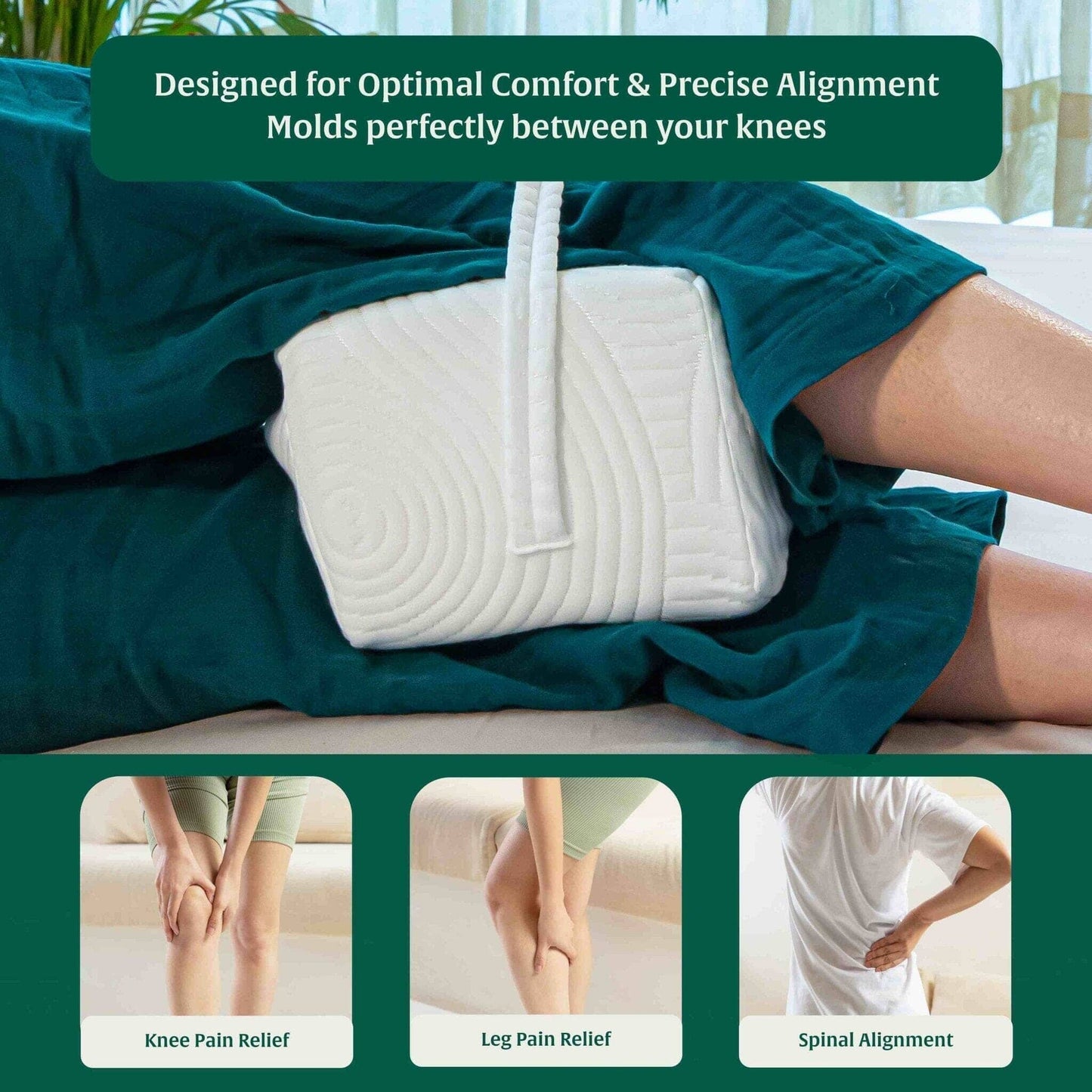 SecureComfort Knee Rest Pillow Leg Support Pillow The White Willow