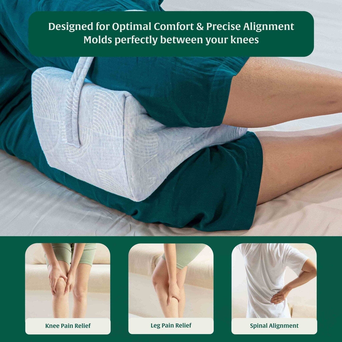 SecureComfort Knee Rest Pillow Leg Support Pillow The White Willow