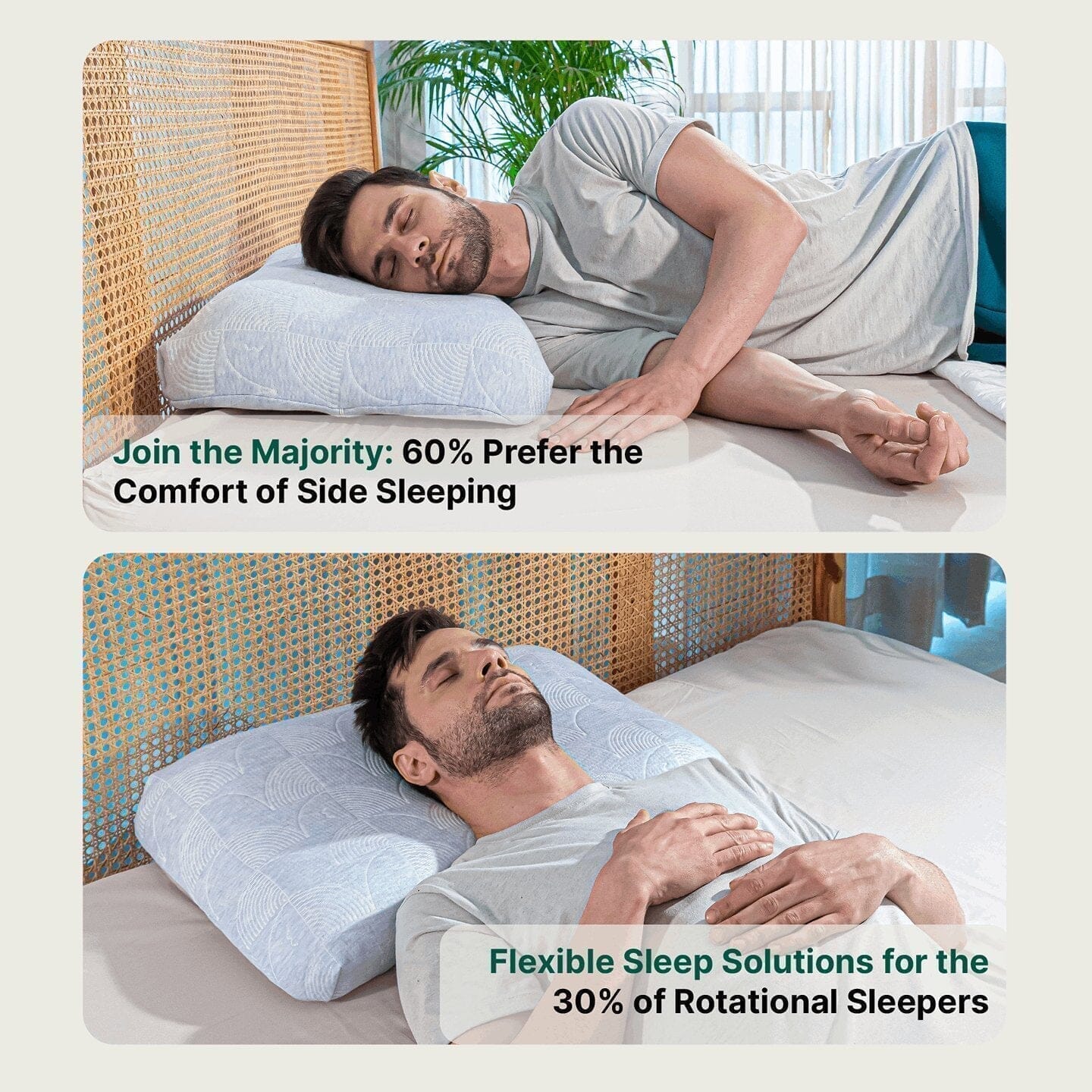 SereneSleeper Rest Easy Comfort Pillow Contour Pillow The White Willow