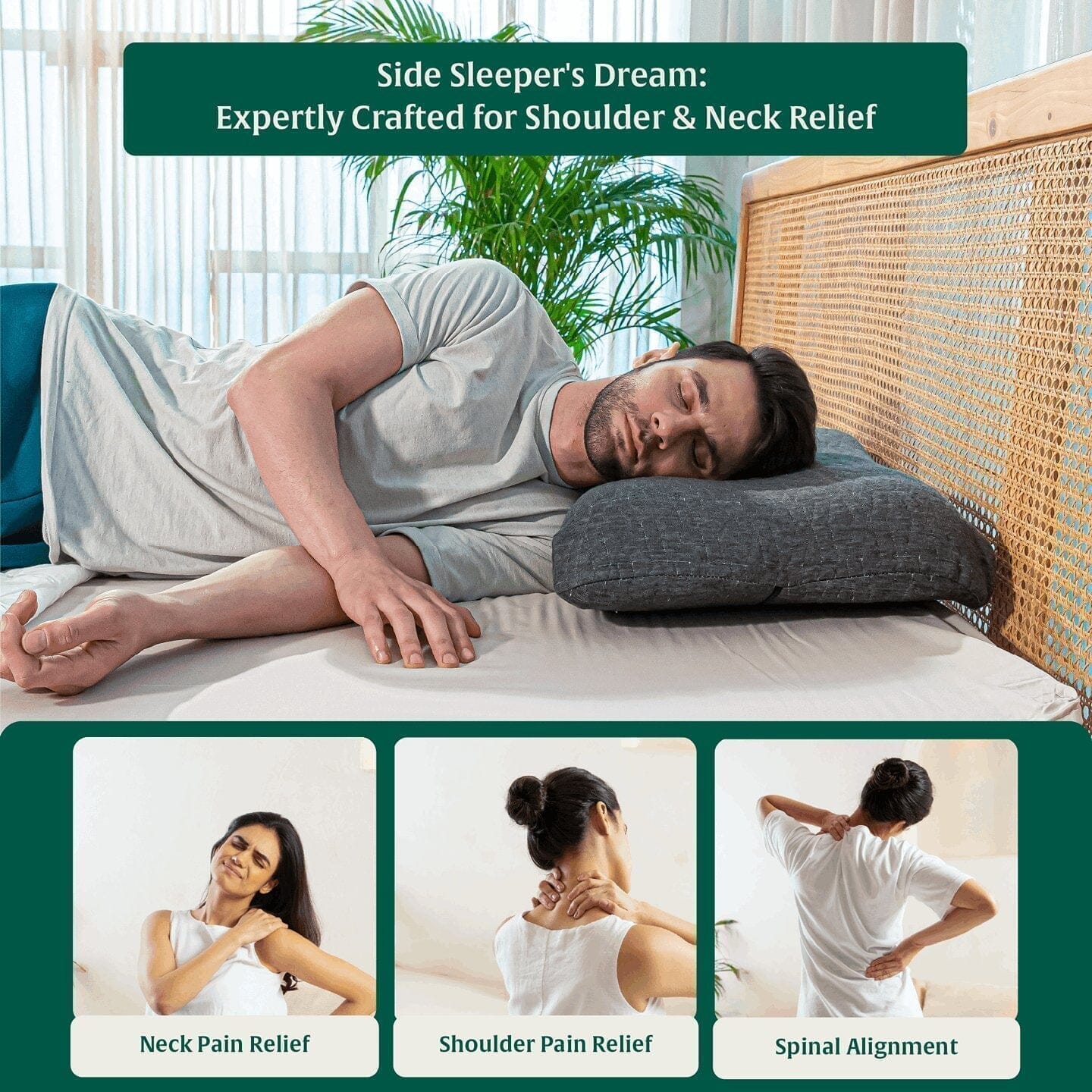 SereneSleeper Rest Easy Comfort Pillow Contour Pillow The White Willow