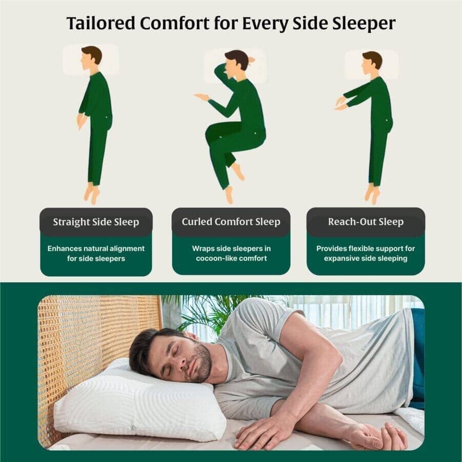 SereneSleeper Rest Easy Comfort Pillow Contour Pillow The White Willow