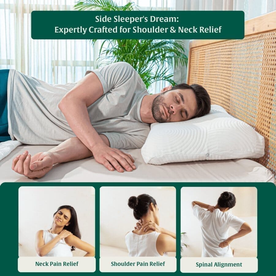 SereneSleeper Rest Easy Comfort Pillow Contour Pillow The White Willow