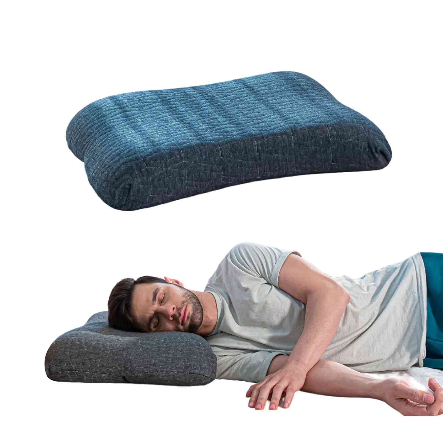 SereneSleeper Rest Easy Comfort Pillow Contour Pillow The White Willow Midnight Serene