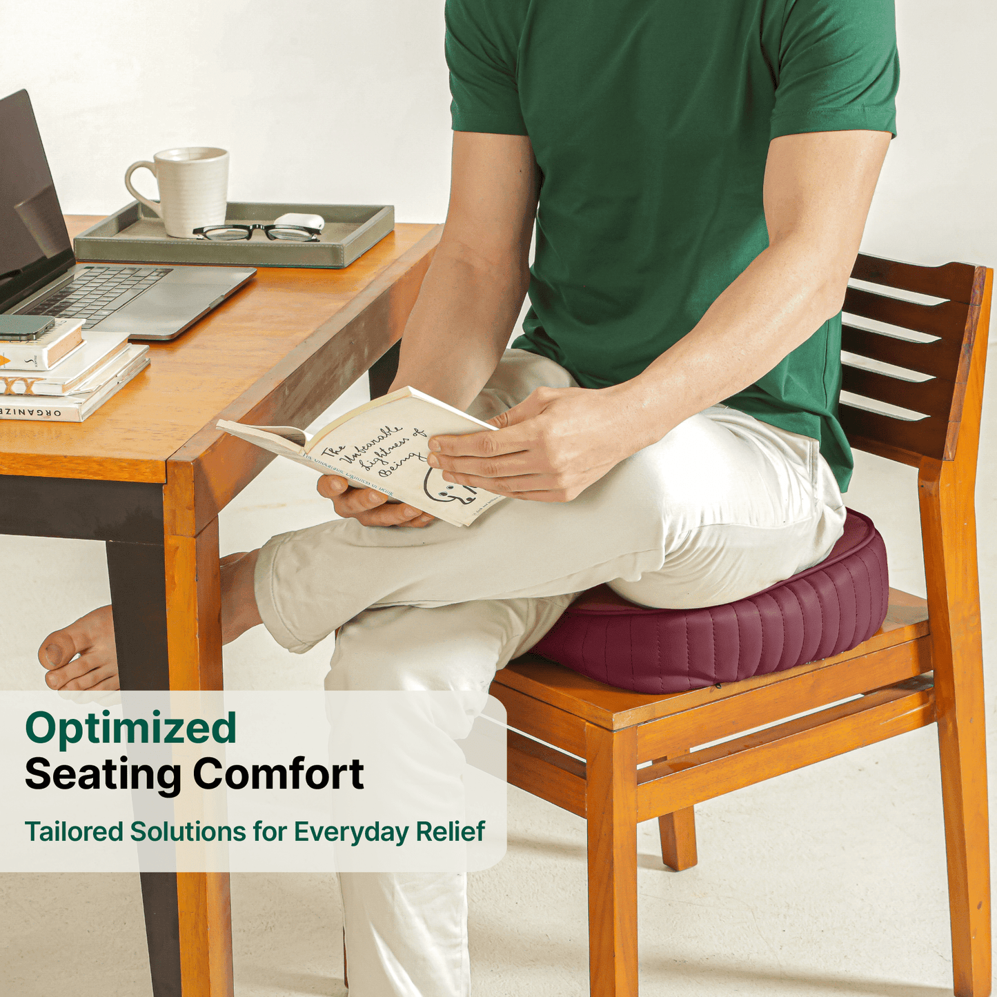 Sky - Donut Shaped Seat Cushion - Tailbone and Lumbar Support - Firm Seat Cushion The White Willow