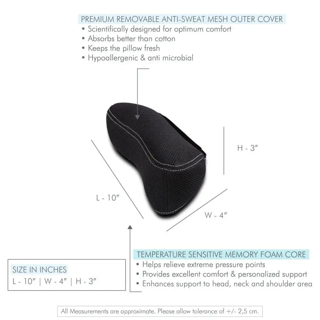Slim Line Neckrest Travel Pillow The White Willow