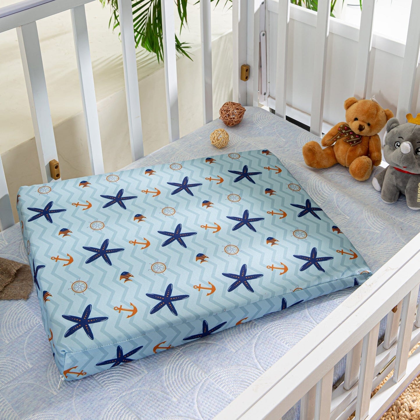 Snooze Slope Under-Mattress Half Size Wedge Baby-0-12 Months-Wedge The White Willow Blue