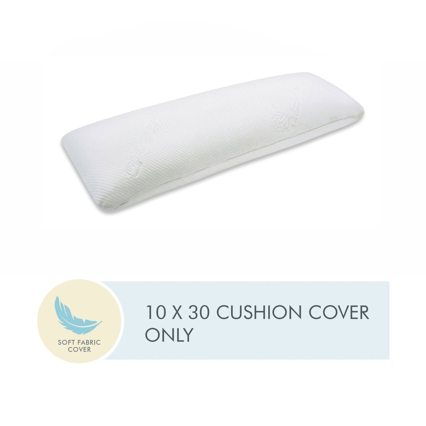 Soft Fabric Cushion Cover Only With Zip Closure - 10" x 30" Pillow Cover The White Willow