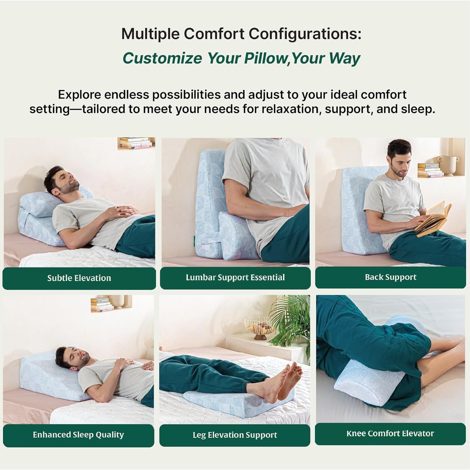 SplitComfort Dual Wedge - Bed Wedge - The White Willow