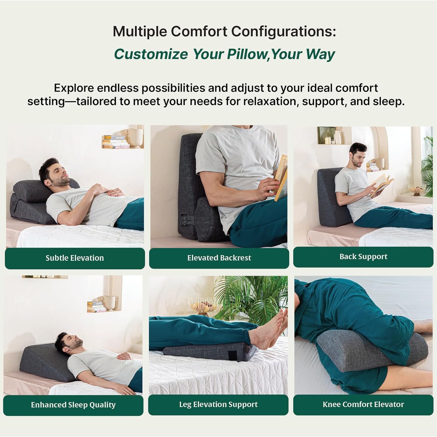 SplitComfort Single Layer Dual Wedge - Bed Wedge - The White Willow