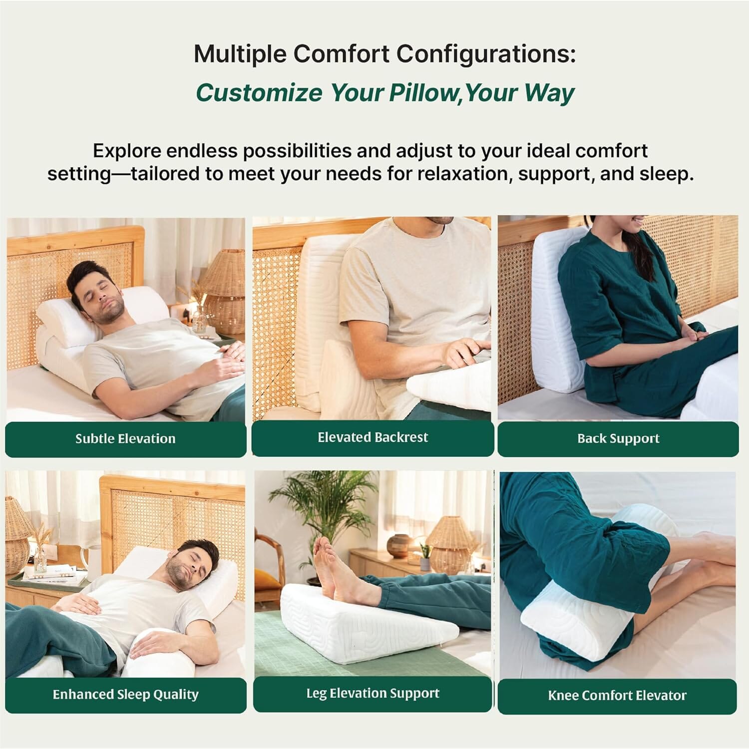 SplitComfort Single Layer Dual Wedge - Bed Wedge - The White Willow