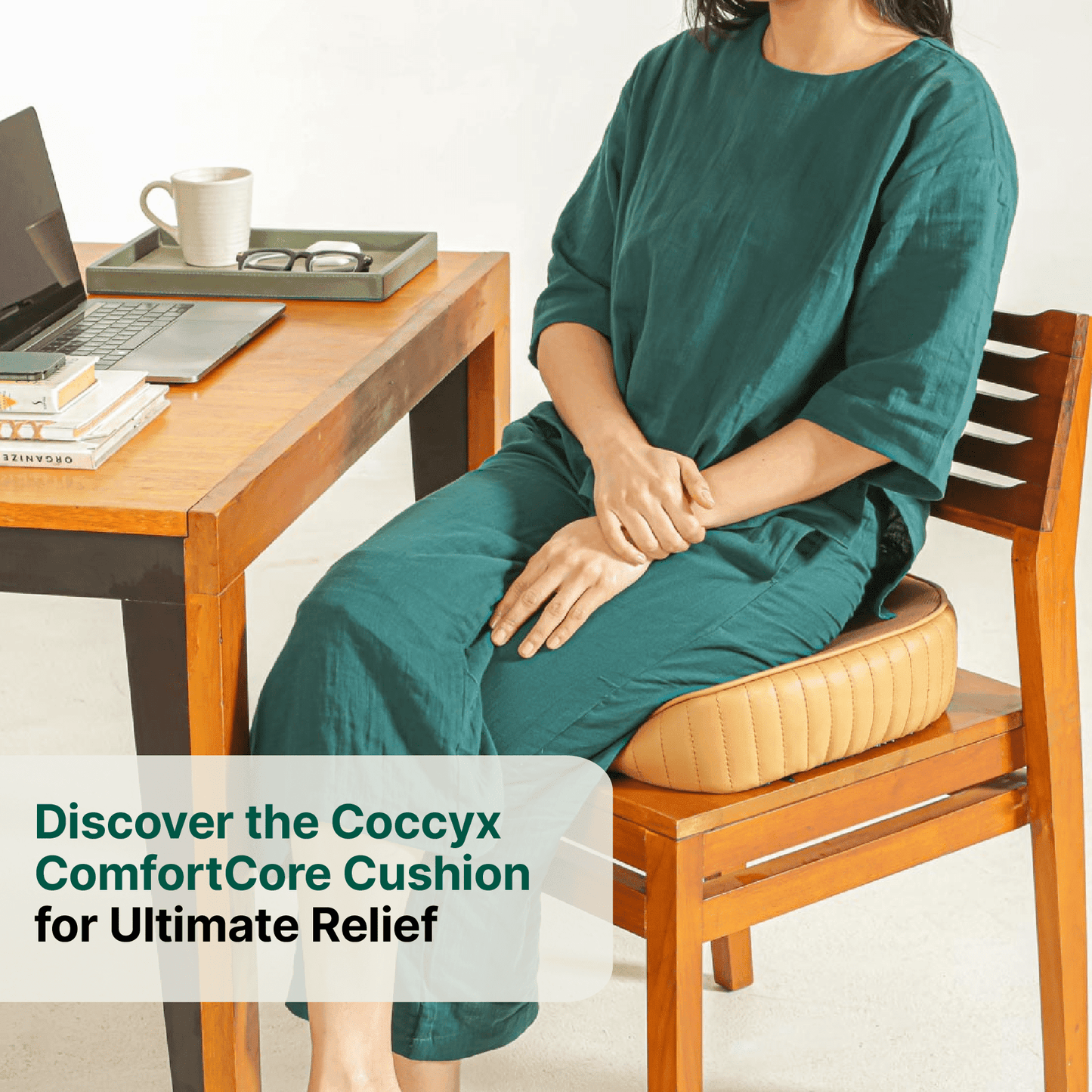 Sprucesoft - Coccyx Tailbone Support Seat Cushion - Firm Seat Cushion The White Willow