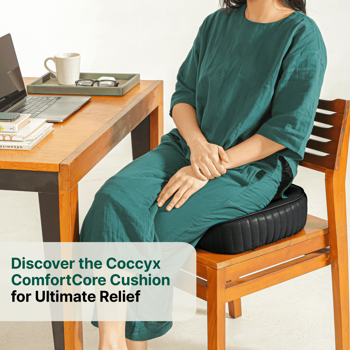 Sprucesoft - Coccyx Tailbone Support Seat Cushion - Firm Seat Cushion The White Willow