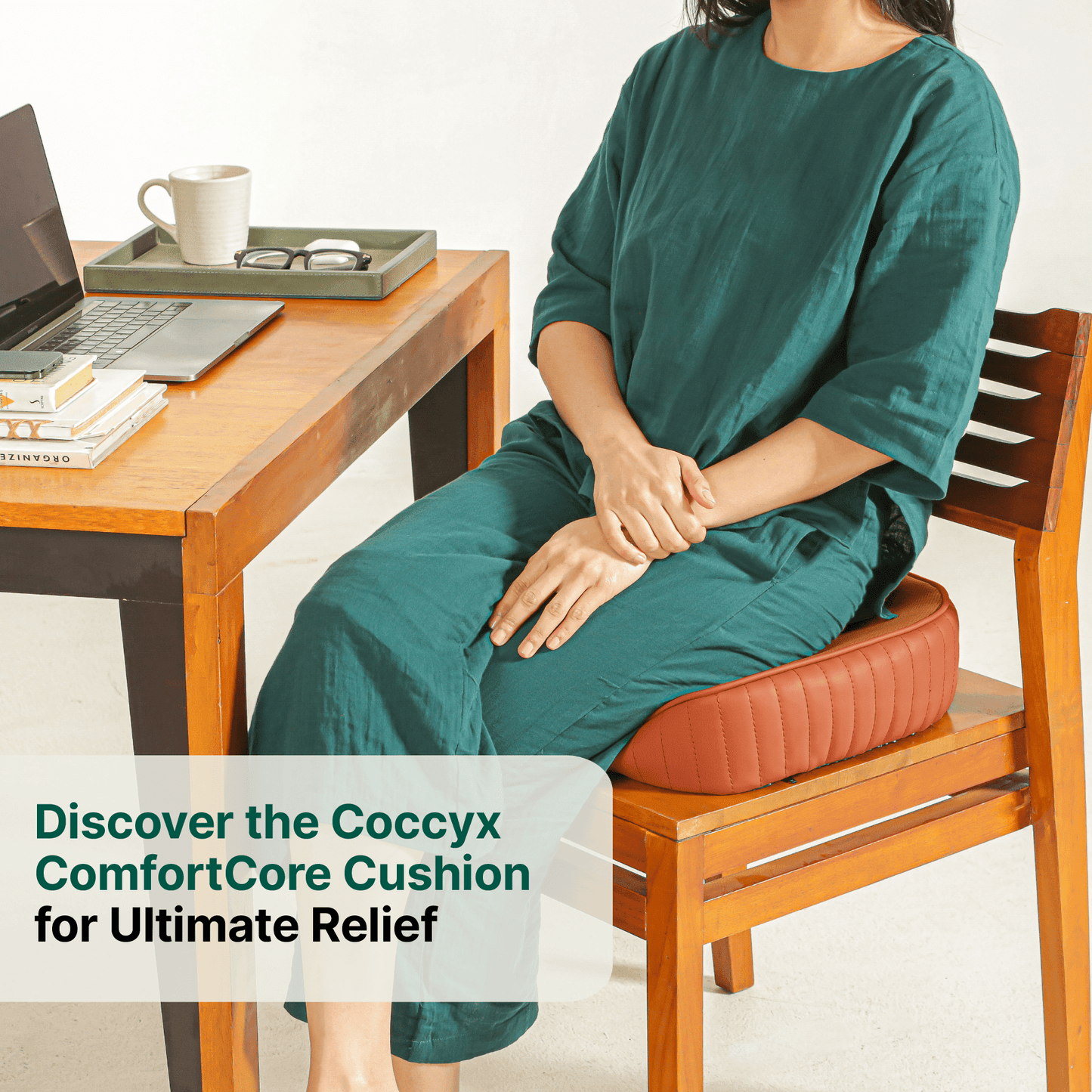 Sprucesoft - Coccyx Tailbone Support Seat Cushion - Firm Seat Cushion The White Willow