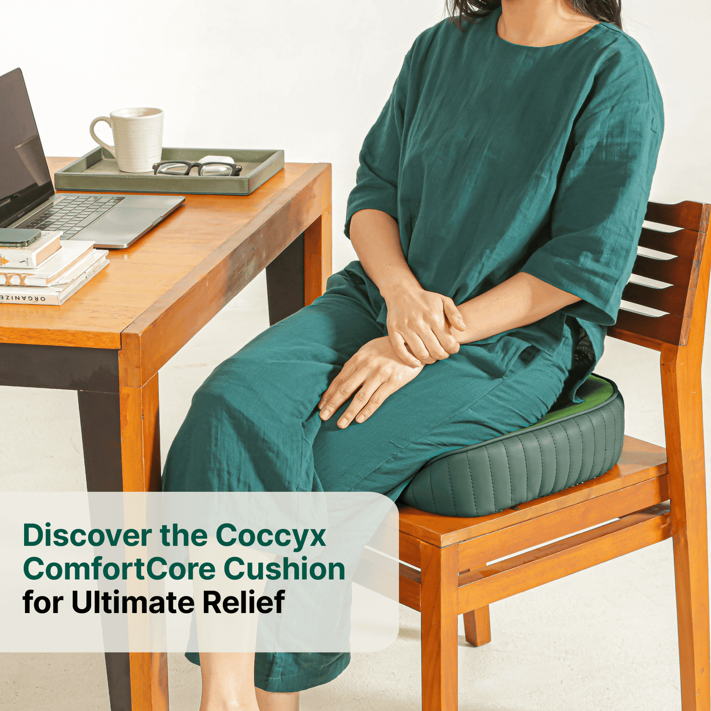 Sprucesoft - Coccyx Tailbone Support Seat Cushion - Firm Seat Cushion The White Willow