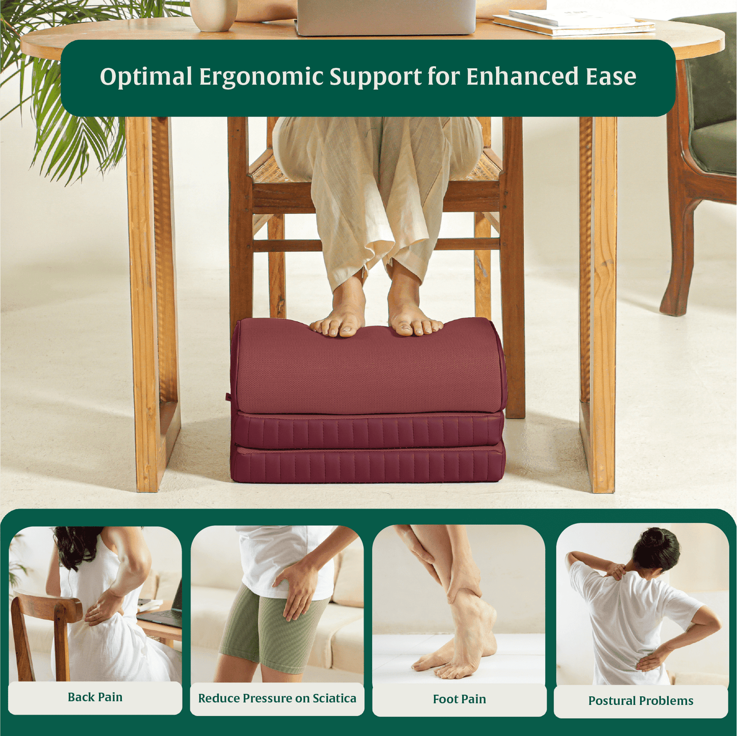 StepComfort Arch Footrest Foot Rest Cushion The White Willow