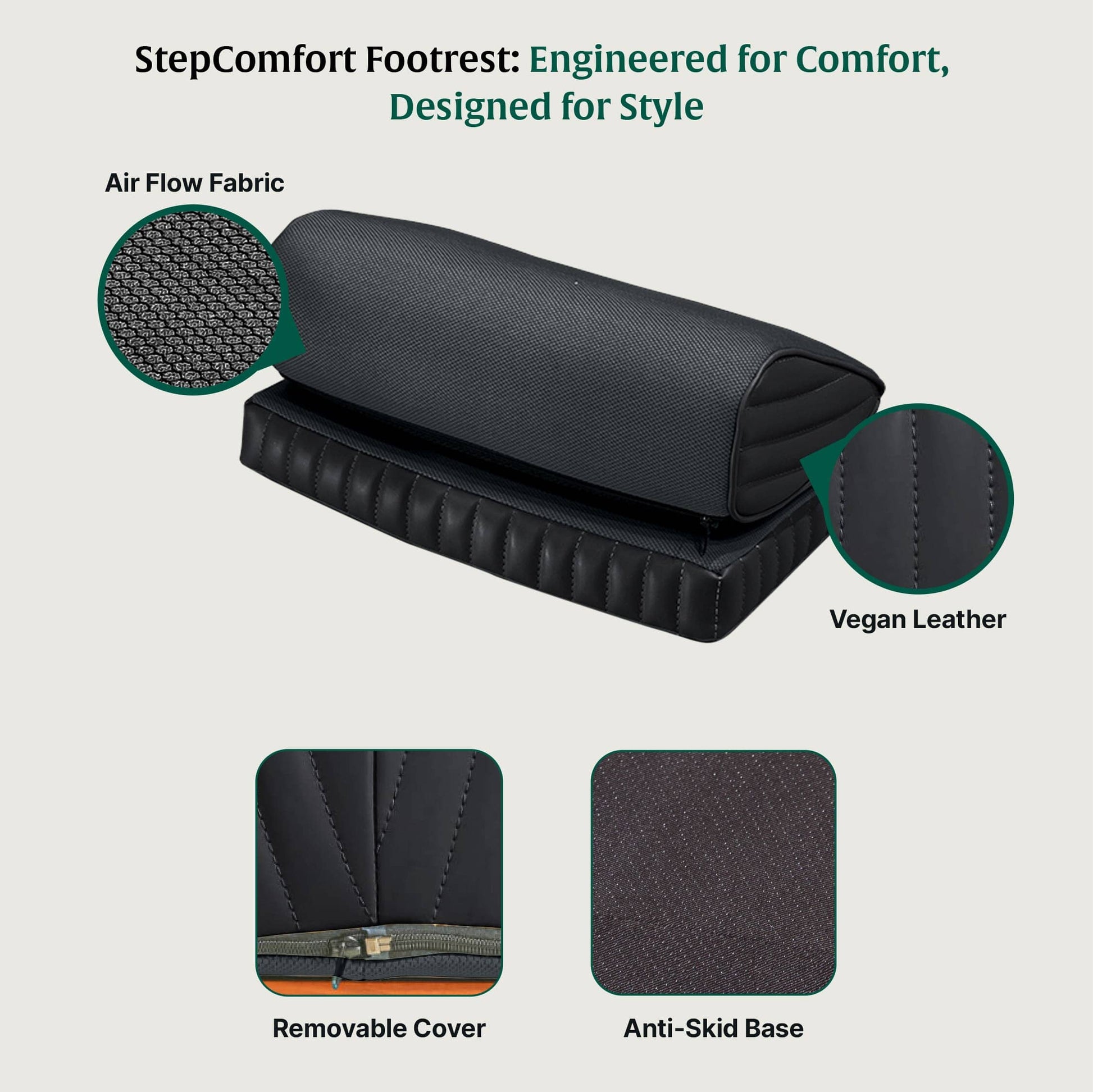 StepComfort Curve Footrest Foot Rest Cushion The White Willow