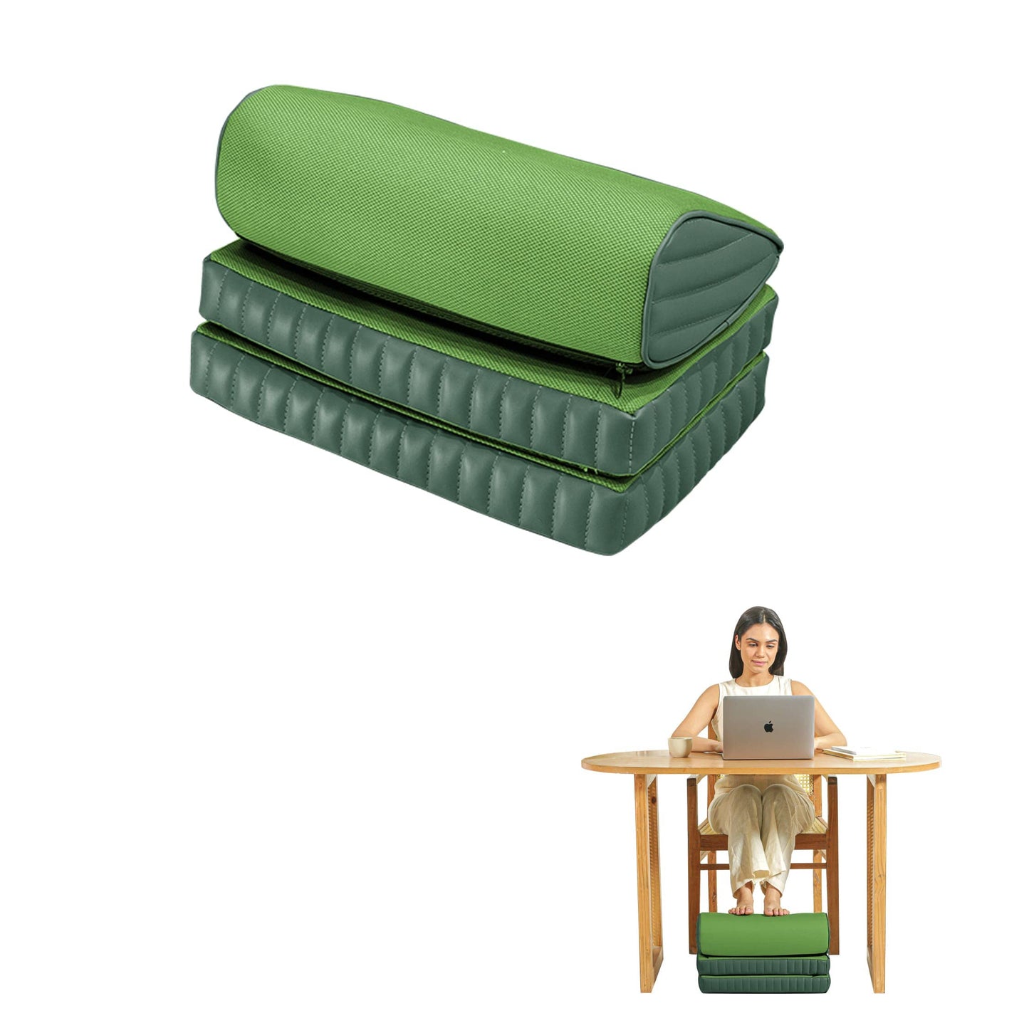 StepComfort Curve Footrest Foot Rest Cushion The White Willow Adjustable Footrest- 3Layers Forest